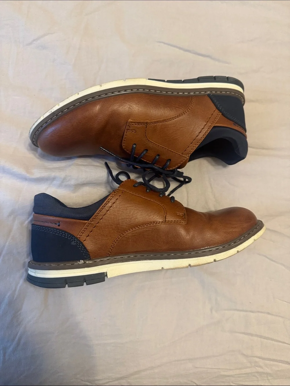 Kids’ Size 3 Brown Leather Lace-Up Dress Shoes